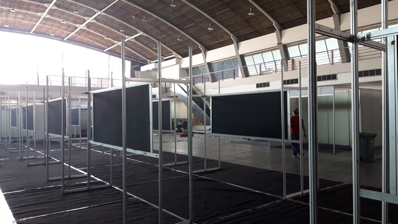 Tempat yang akan digunakan untuk pameran lukisan. (Foto: Haris/ngopibareng.id)