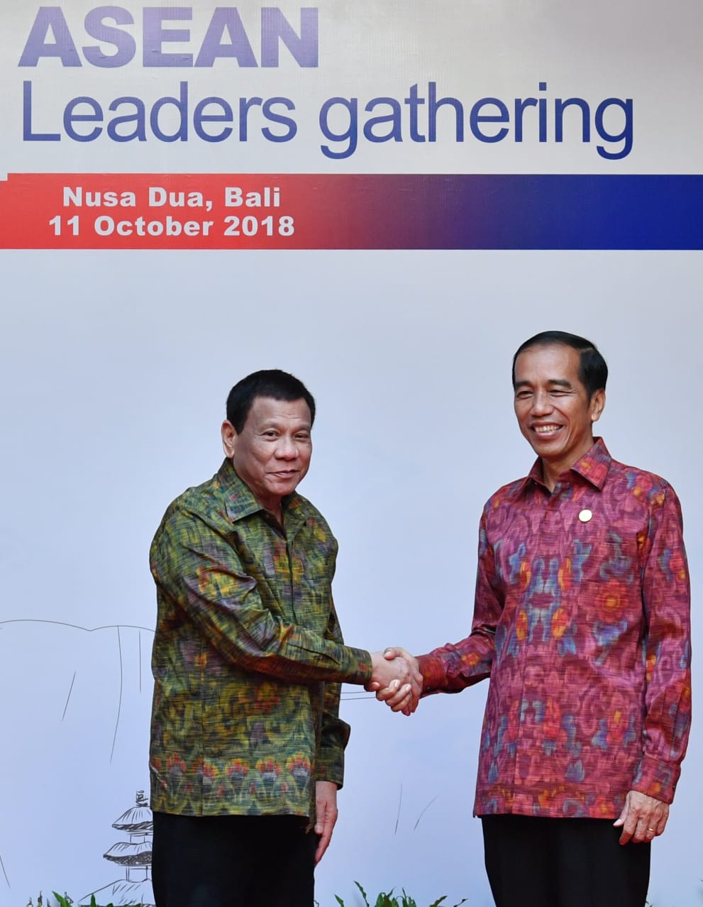 Presiden Jokowi bersama Presiden Filipina Rodrigo Roa Duarte.