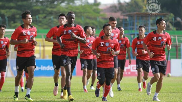 Pemain Arema FC dalam sesi latihan. (Foto: Dok. Arema FC)