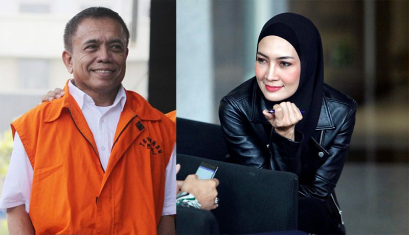 Bupati Aceh nonaktif Irwandi Yusuf dan Fenny Steffy Burase.