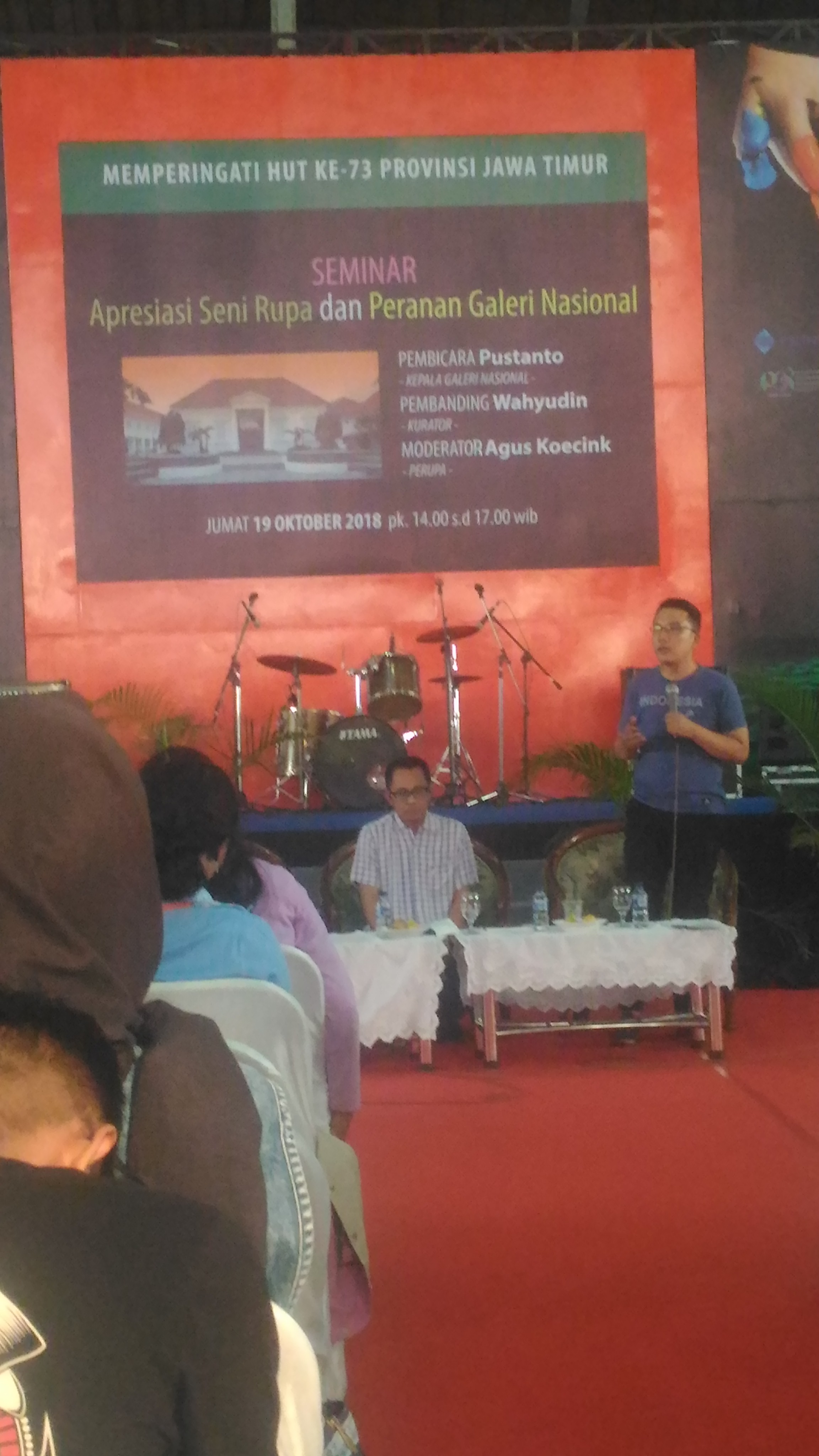 Wahyudin, kurator, menjadi pembanding bagi penyelenggaraan PSLI. foto:idi/ngopibareng.id