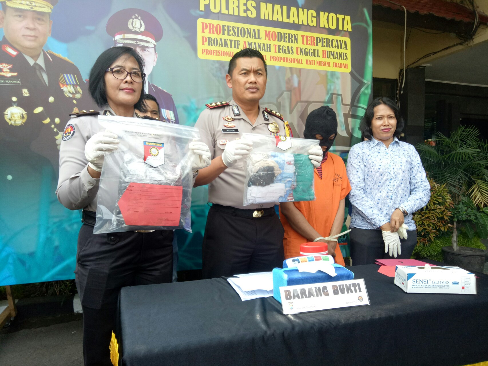 Gelar perkara di Mapolres Malang Kota. (Foto: Umar/ngopibareng.id)