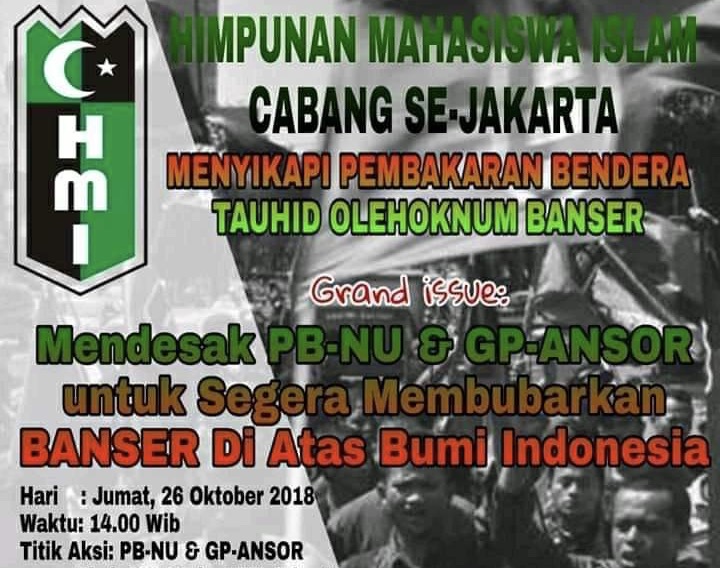 Poster rencana unjuk rasa HMI. Foto: istimewa 