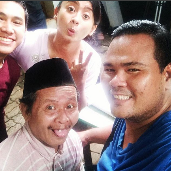 Fahmi Bo saat syuting sinetron Tukang Ojek Pengkolan (TOP).
