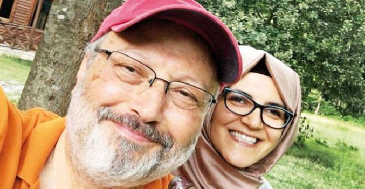 Jamal Khashoggi dan tunangannya. foto: instagram