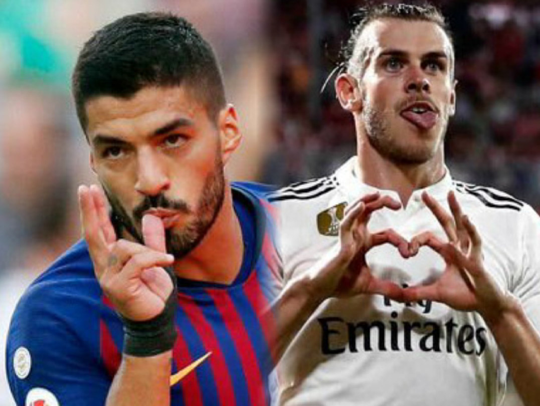 Siapa yang lebih bersinar? Gareth Bale atau Luis Suarez. (Foto: Ngopibareng)