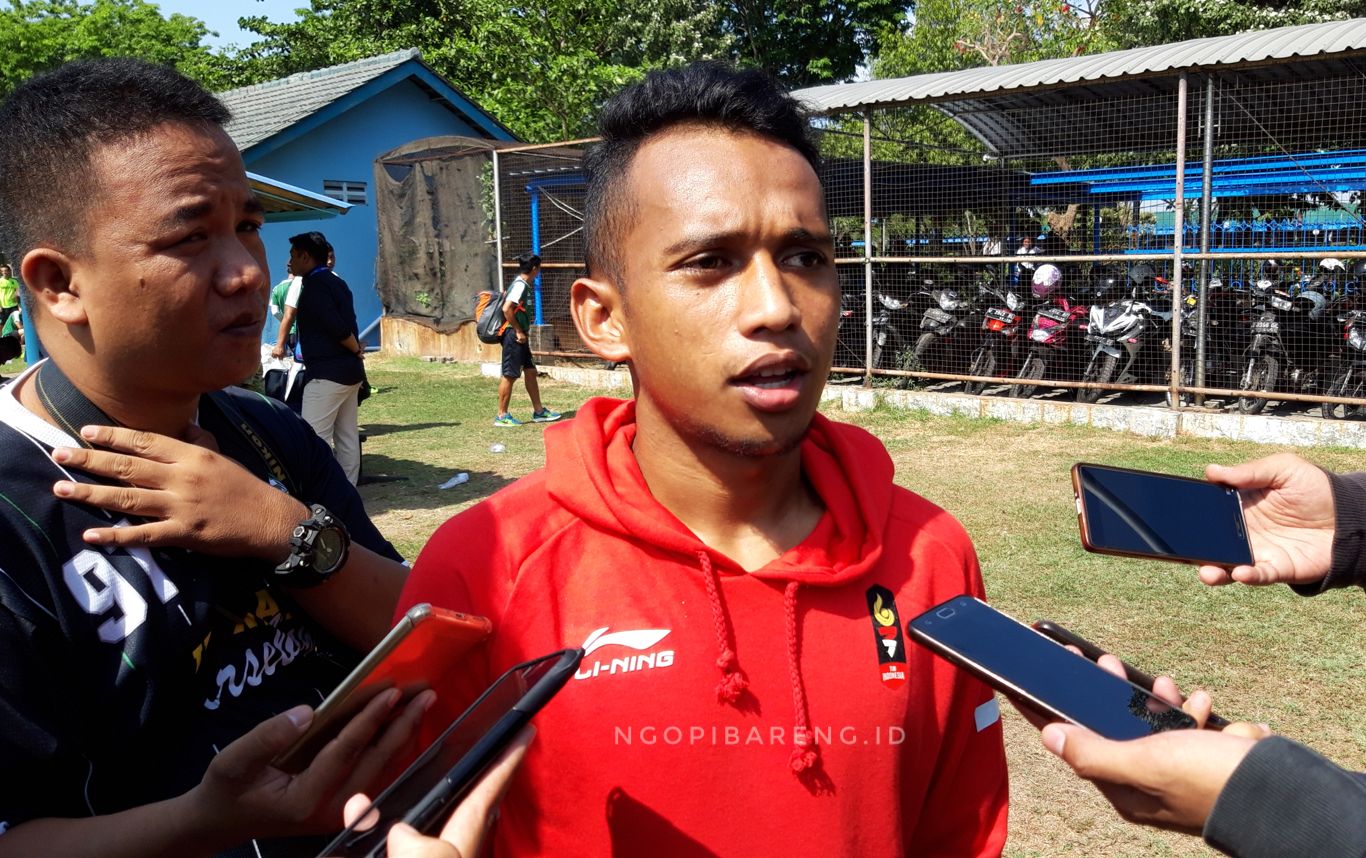 Pemain Persebaya, Irfan Jaya. (foto: Haris/ngopibareng)