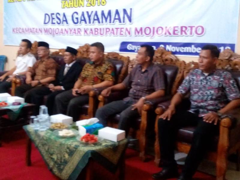 Danpos Ramil Bersama Forpimka Saksikan Prosesi Pelantikan dan Pengambilan Sumpah Perangkat Desa Gayaman