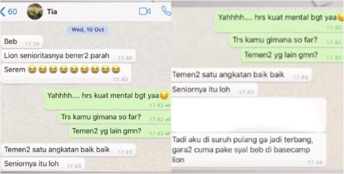 Shely Che mendengar banyak cerita dan keluh kesah temannya menjadi pramugari training di Lion Air.
