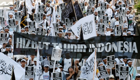 Massa Hizbut Tahrir Indonesia. Foto: dok/antara