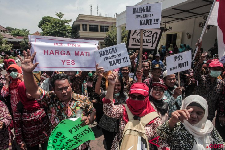 Ilustrasi unjuk rasa guru. Foto: dok/antara