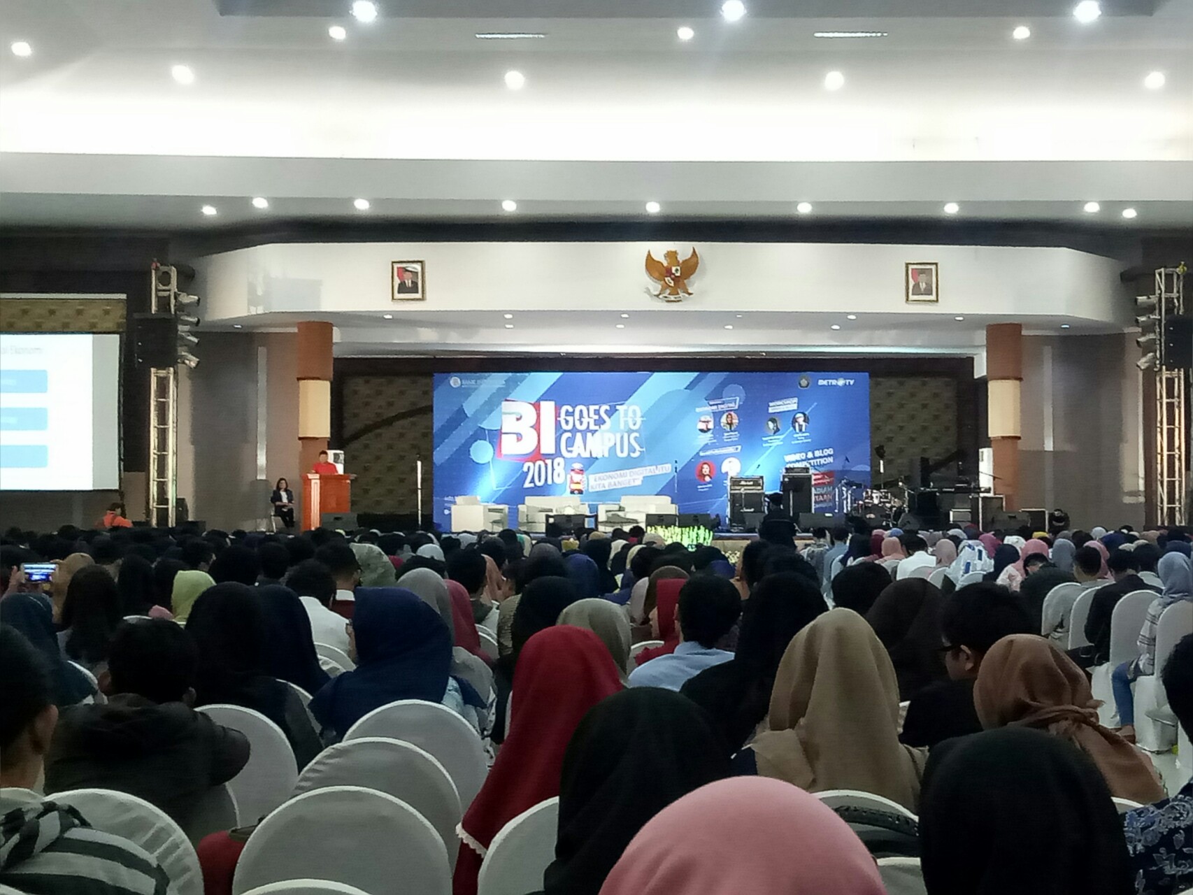 BI Goes to Campus 2018 di Gedung Samantha Krida, UB, Malang, Jawa Timur. (Foto: Umar/ngopibareng.id)