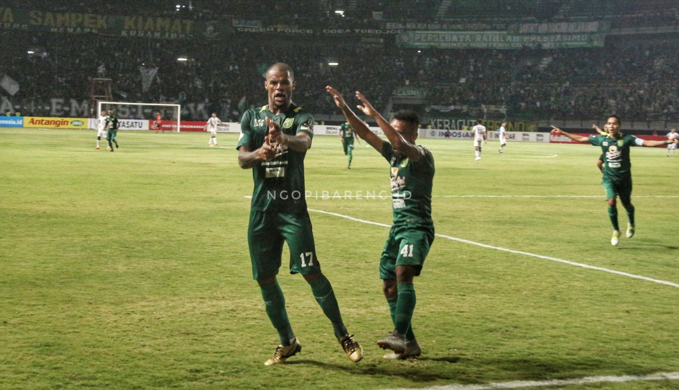 Striker Persebaya, David da Silva. (foto: Haris/ngopibareng)