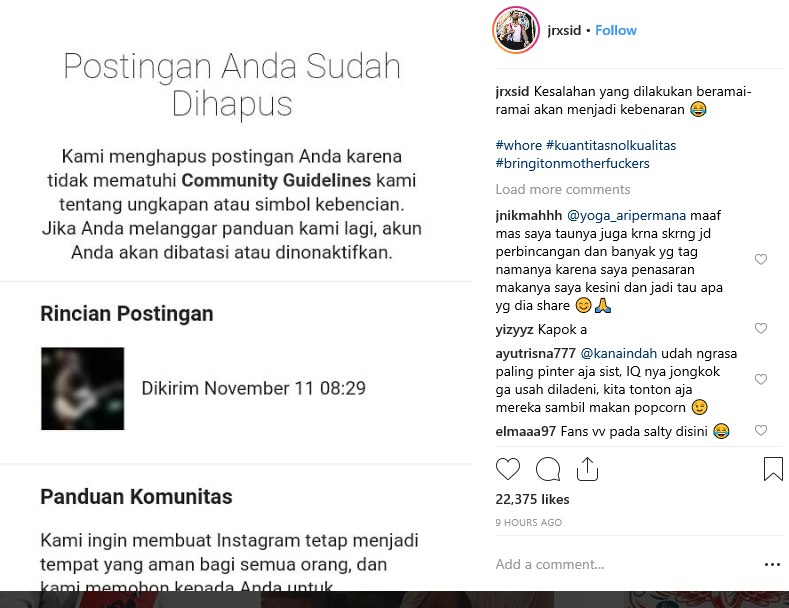 Tangkapan Instagram 