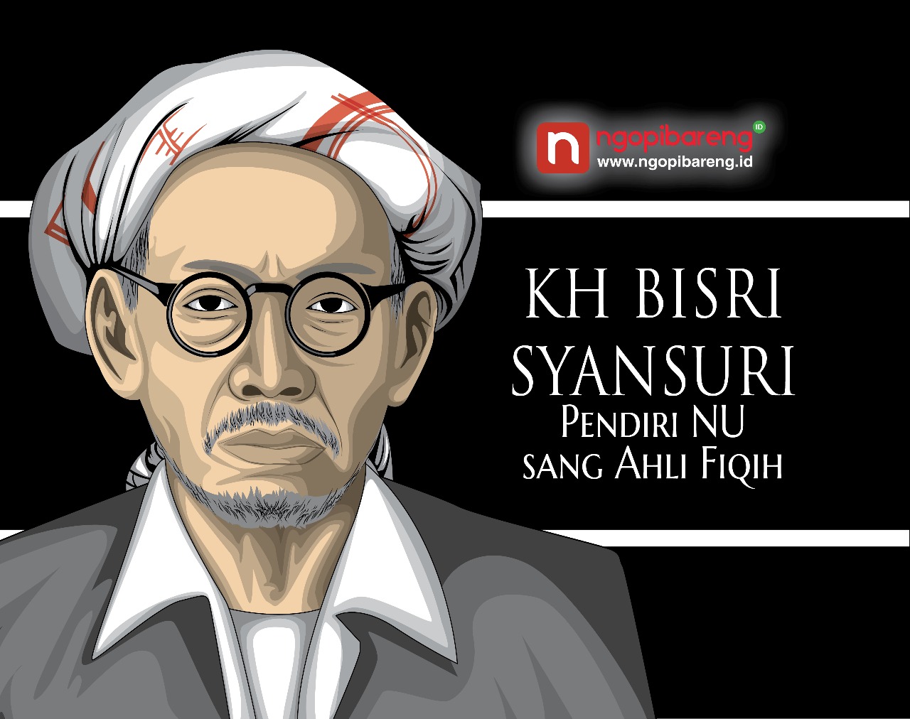 KH Bisri Syansuri. Ilustrasi: Vidhi/ngopibareng.id