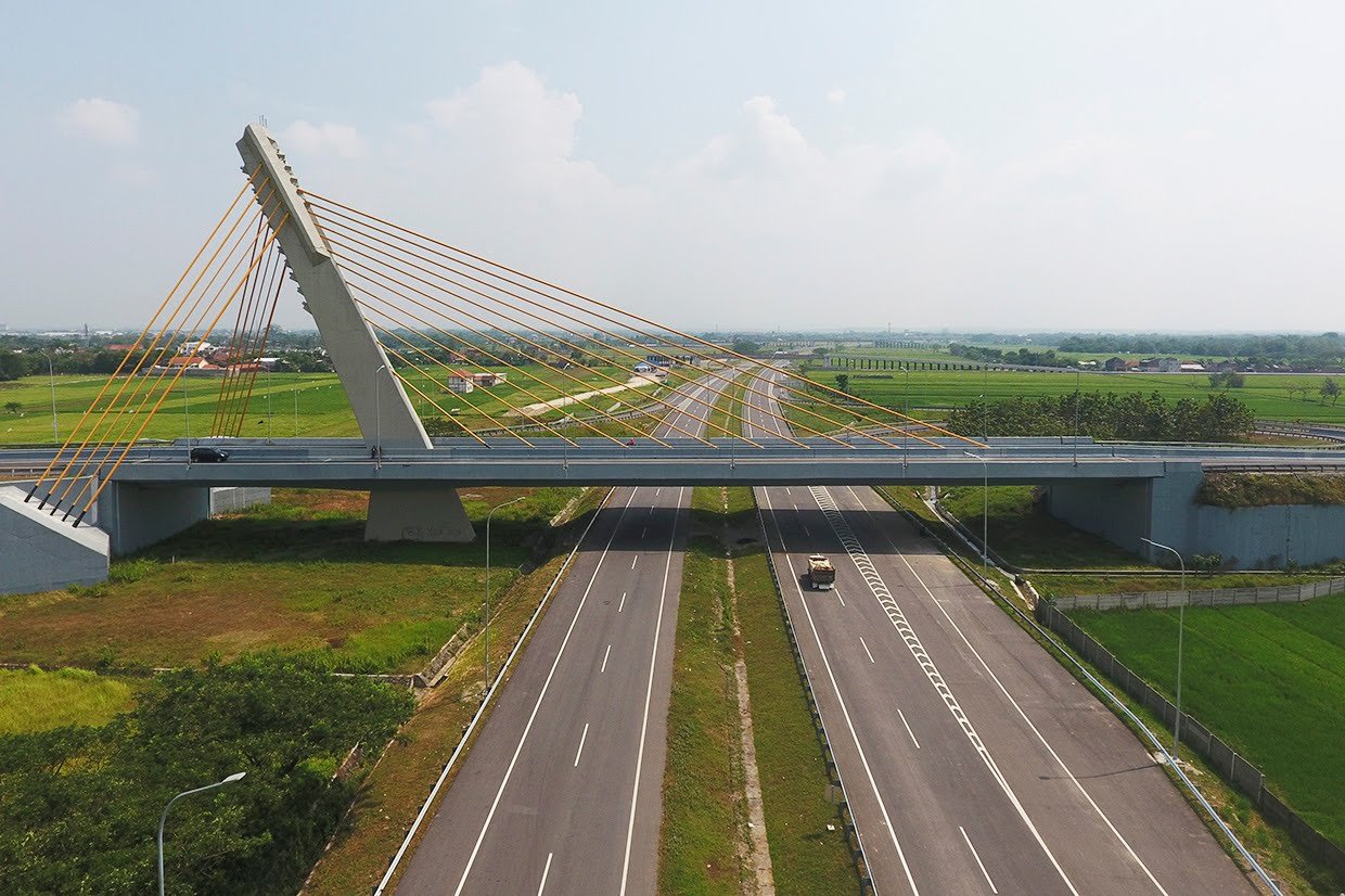 Foto udara jalan Tol Solo-Ngawi. Foto: dok/antara