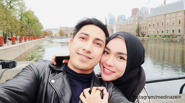 Lukman Azhari dan istri barunya, Medina Zein.