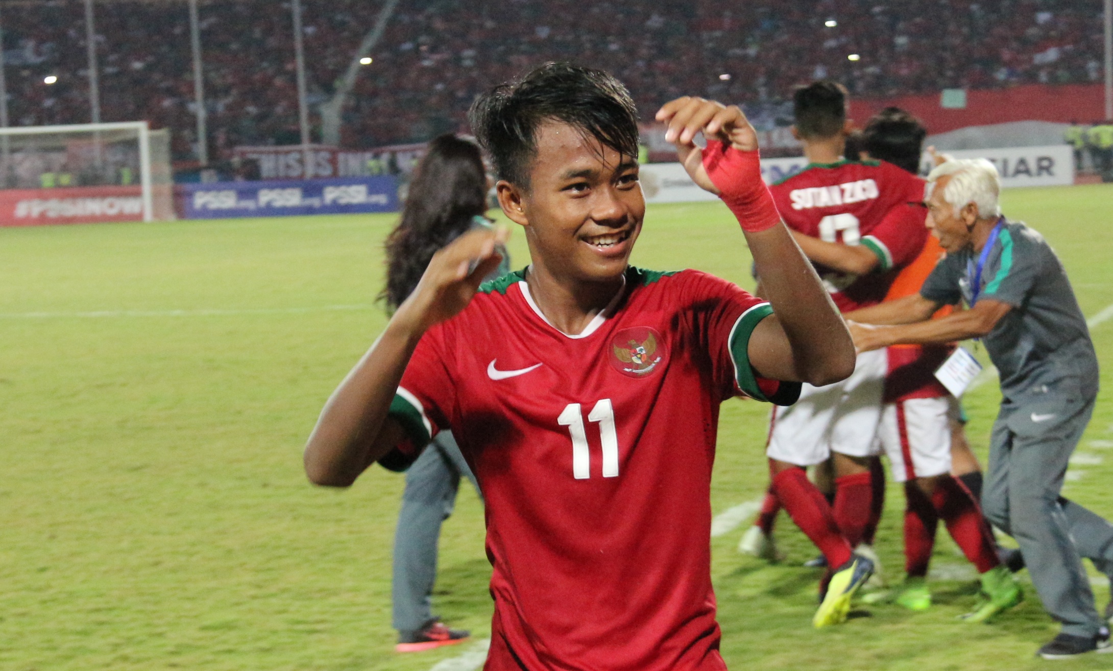 Pemain Timnas Indonesia U16, M Supriadi. (foto: Haris/ngopibareng)