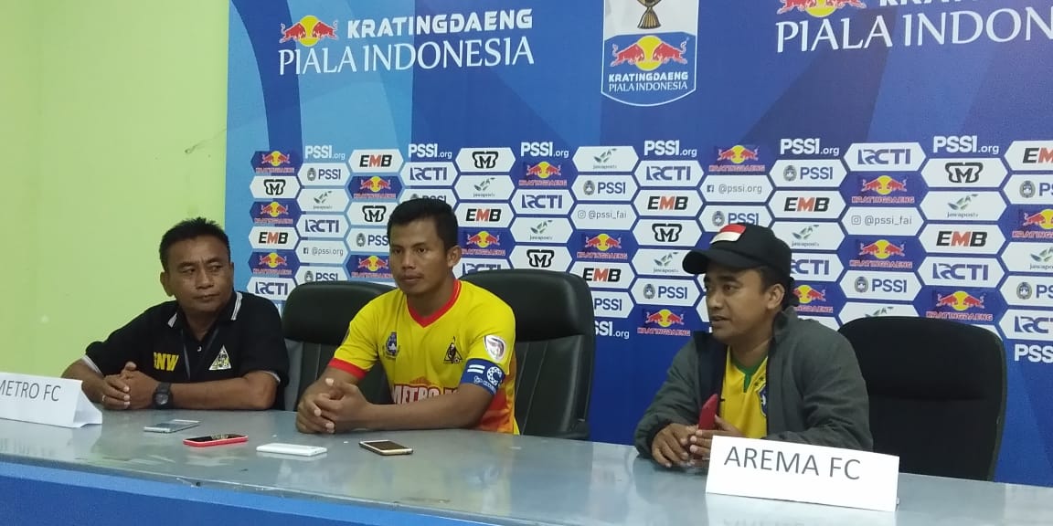 Metro FC saat konferensi pers usai laga.