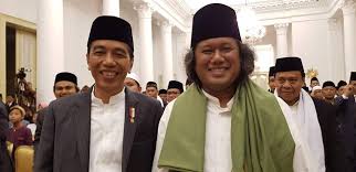 KH Ahmad Muwafiq, usai menyampaikan tausiyah di Istana Presiden di Bogor, bersama Presiden Joko Widodo. (Foto: setneg for ngopibareng.id