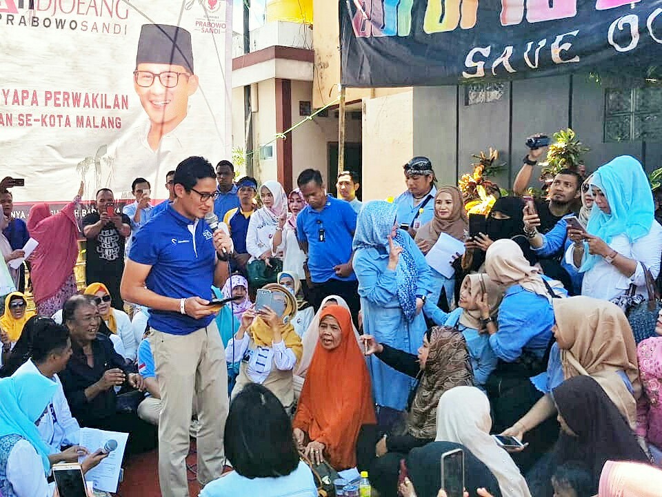 Sandiaga Uno saat di Malang.