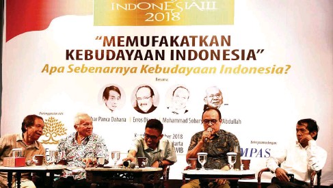 DISKUSI: Kegiatan sebelum Temu Akbar Mufakat Budaya Indonesia (MBI) di Jakarta. (Foto: mbi for ngopibareng.id)