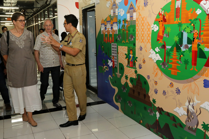 Kunjungan perwakilan UNICEF di Siola Surabaya, Selasa, 27 November 2018.