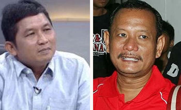 Manajer Madura FC Januar Herwanto (kiri) dan Vigit Waluyo. (Foto: Dok.TransTV)