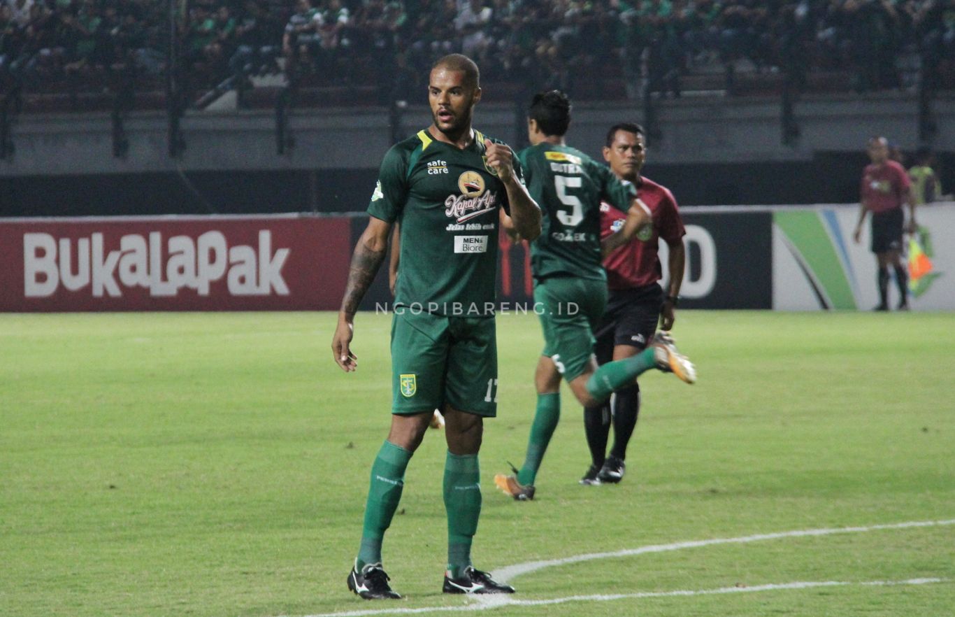 Striker Persebaya, David da Silva. (fotov Haris/ngopibareng)