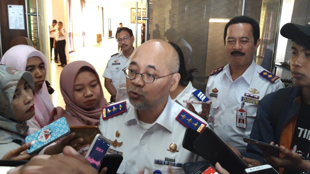 Kepala Badan Pengelola Transportasi Jabodetabek (BPTJ) Bambang Prihartono di Surabaya, Senin, 3 Desember 2018. (foto: farid/ngopibareng.id) 