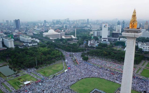 Ilustrasi Reuni 212. (Foto: Gelora News)