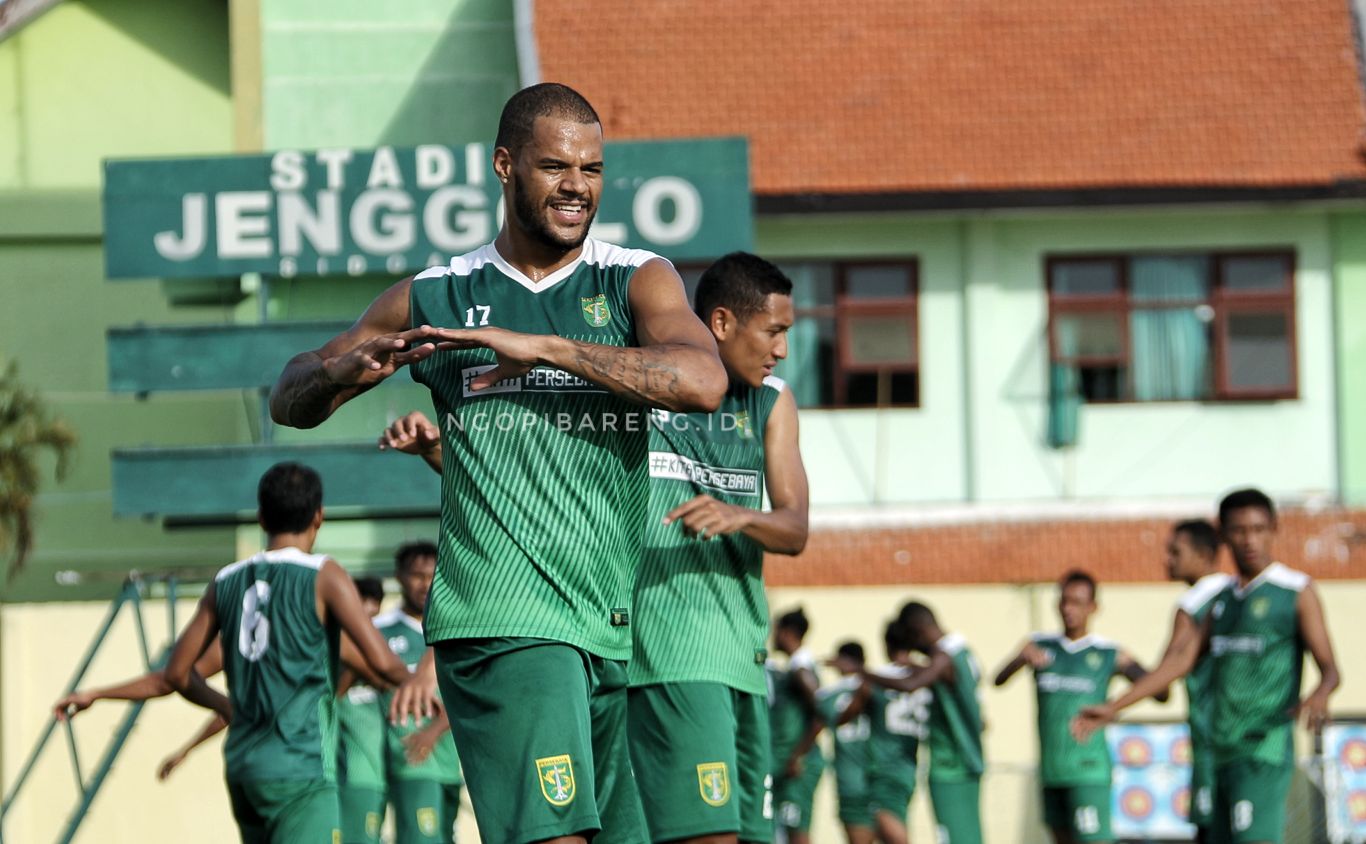 Striker Persebaya, David da Silva. (foto: Haris/ngopibareng)