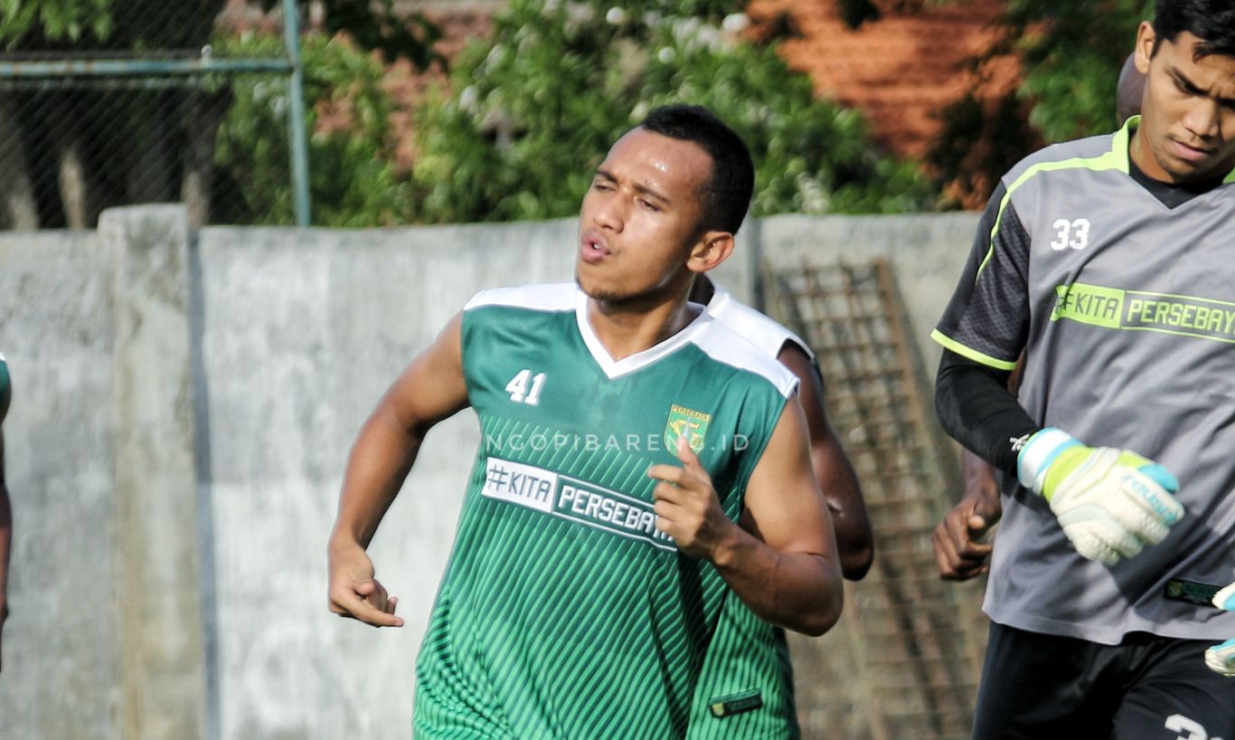 Winger Persebaya Irfan Jaya. (foto: Haris/ngopibareng.id)