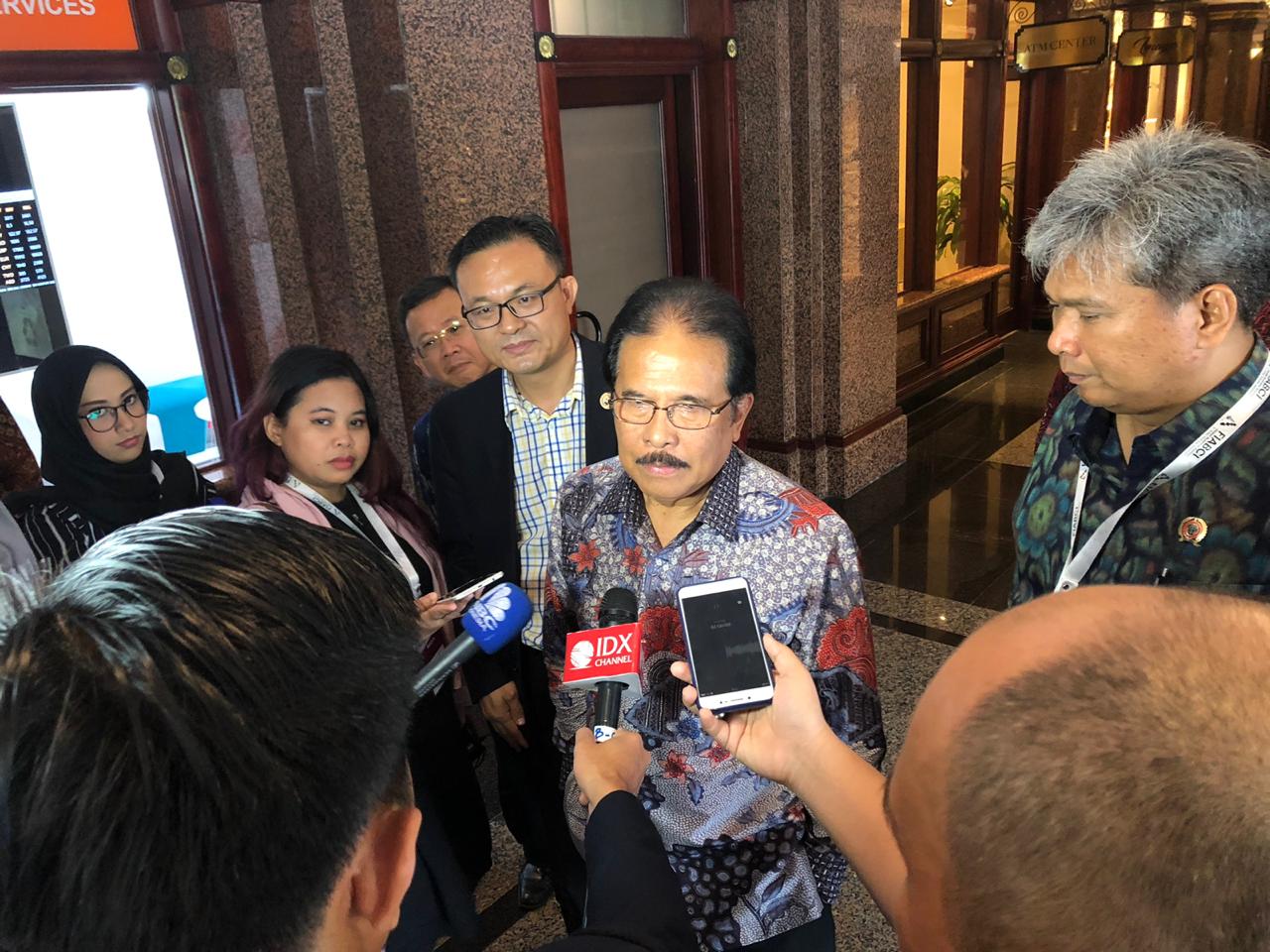 Menteri Agraria Sofyan Jalil usai menghadiri FIABCI SUMMIT. Foto: ngopibareng.id