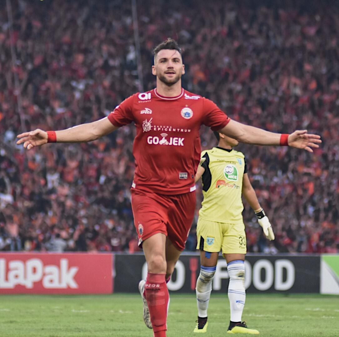 Marko Simic, pencetak dua gol ke gawang Mitra Kukar. (Foto: Media Persija)