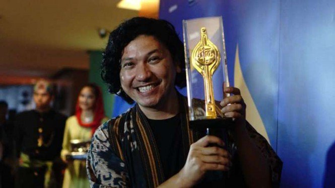 Gading Marten raih Piala Citra di ajang Festival Film Indonesia (FFI) di Taman Ismail Marzuki, Jakarta Pusat, Minggu 9 Desember 2018.