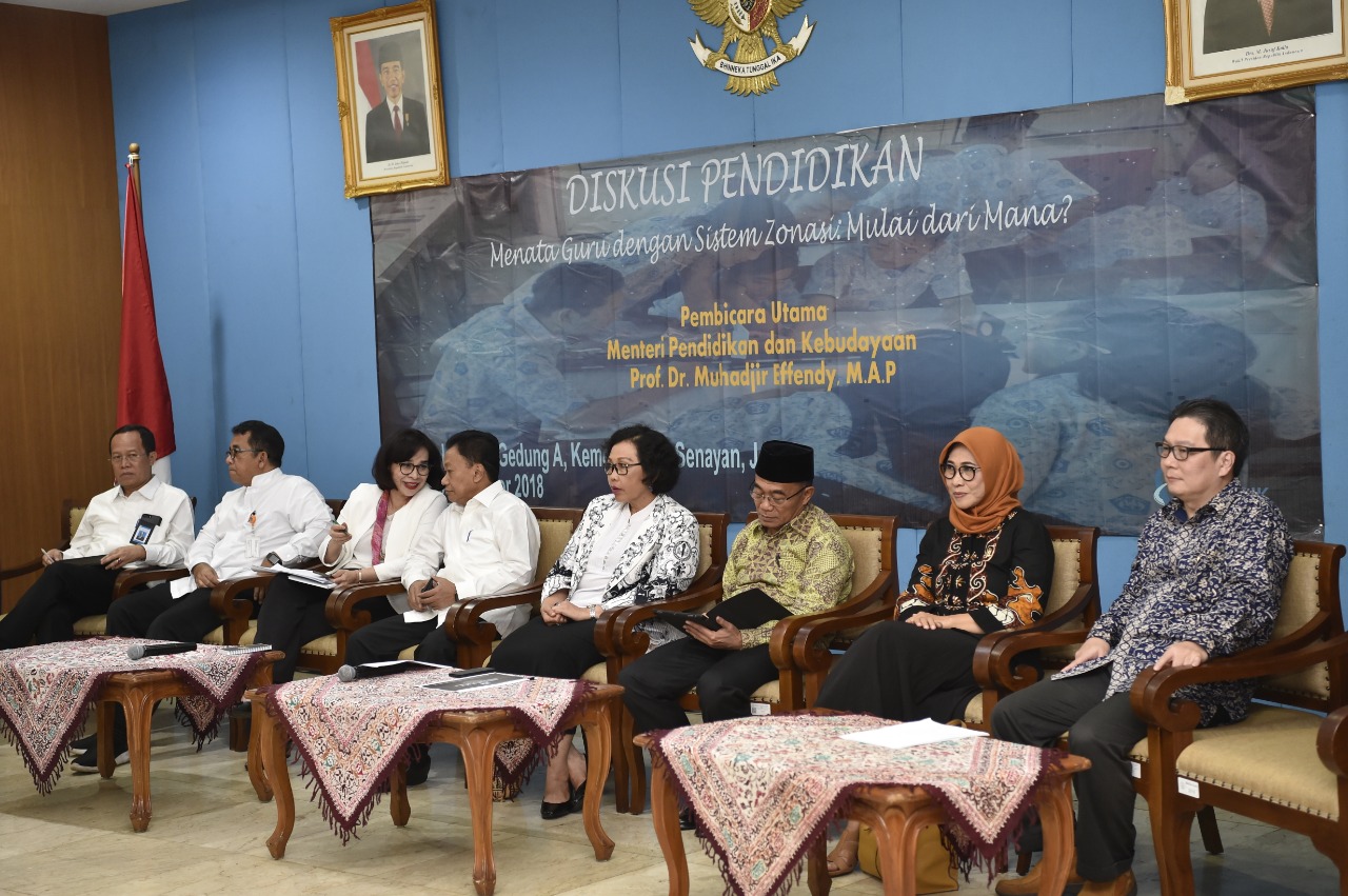 Diskusi menakar zonasi pendidikan di Kemendikbud, Senin, 10 Desember 2018. Sistem Zonasi harus dilaksanakan dengan hati-hati dan adil. (Foto: Asmanu/ngopibareng.id)