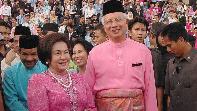 Mantan Perdana Menteri Malaysia Najib Razak dan istri, Rosmah Mansor.