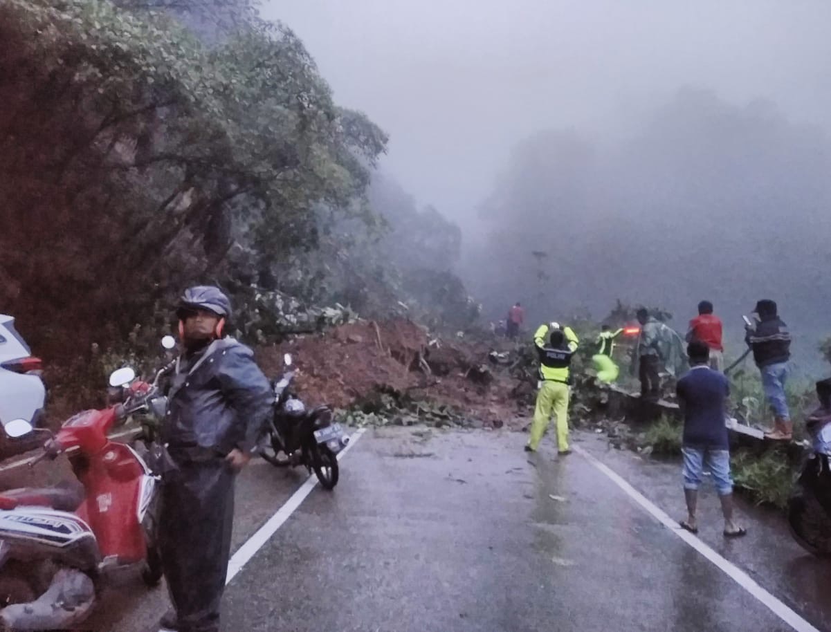 Hoax, Foto longsor yang sempat viral dan diklaim sebagai longsor di Puncak Bogor. Foto: istimewa