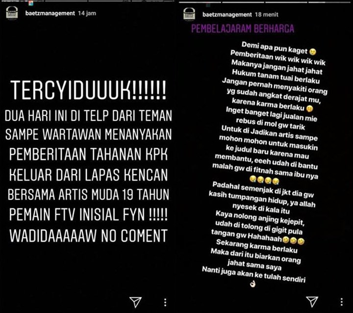 Curhat Baetz Management soal masa lalu FNJ, mantan artis binaannya.