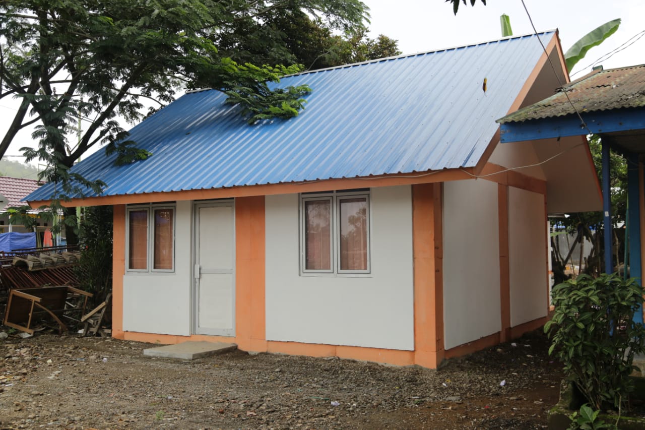 Rumah yang dibangun Pemerintah untuk warga NTB. Foto: BNPB