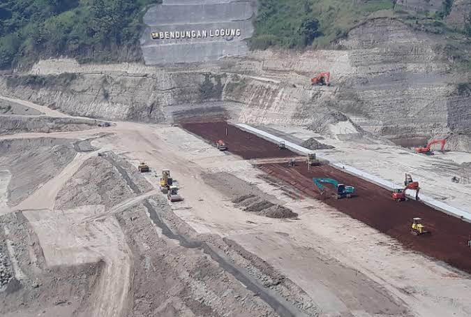 Proses Pembangunan Bendungan Logung Kudus. Foto: istimewa