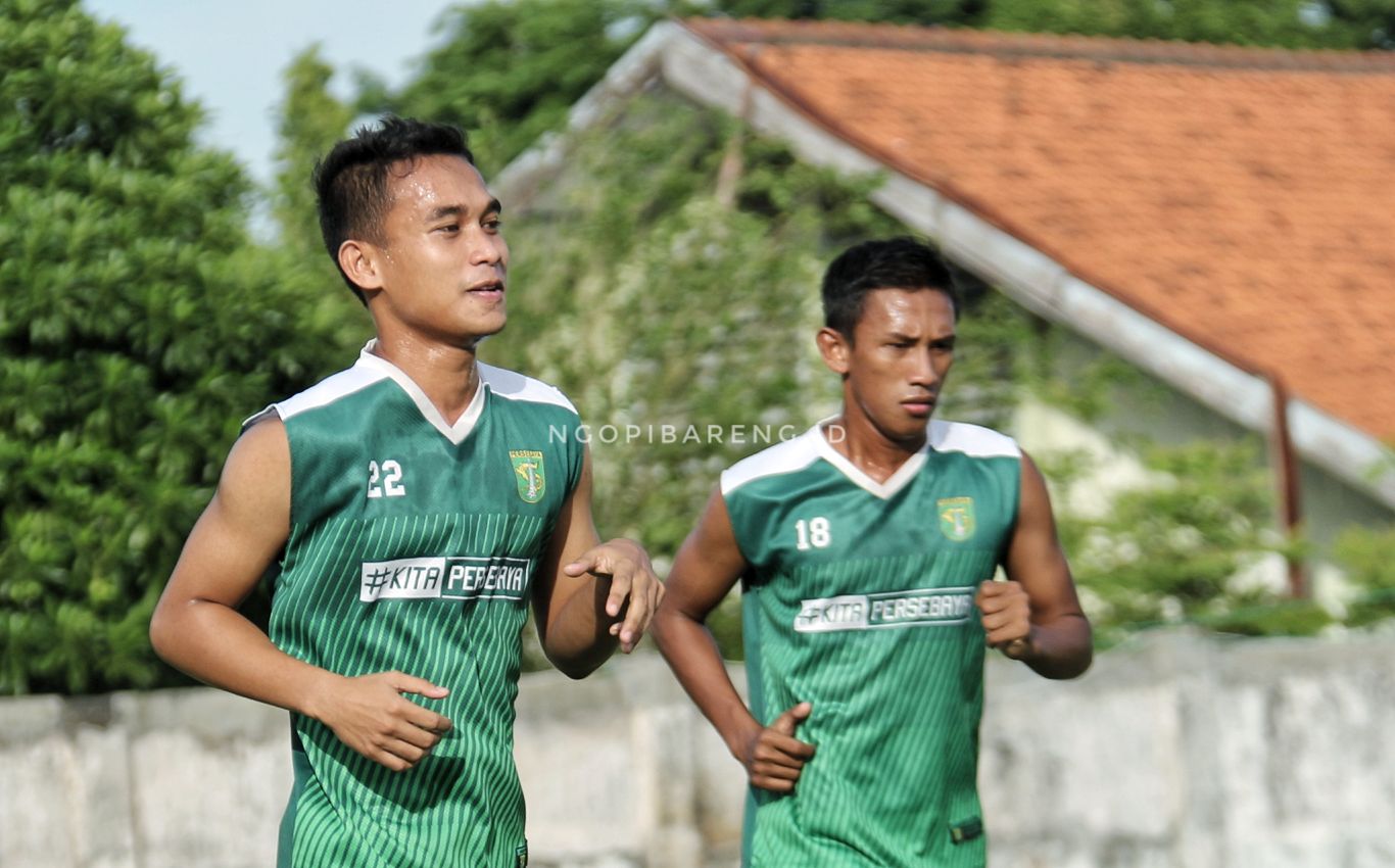 Pemain belakang Persebaya, Abu Rizal Maulana. (foto: Haris/ngopibareng.id)