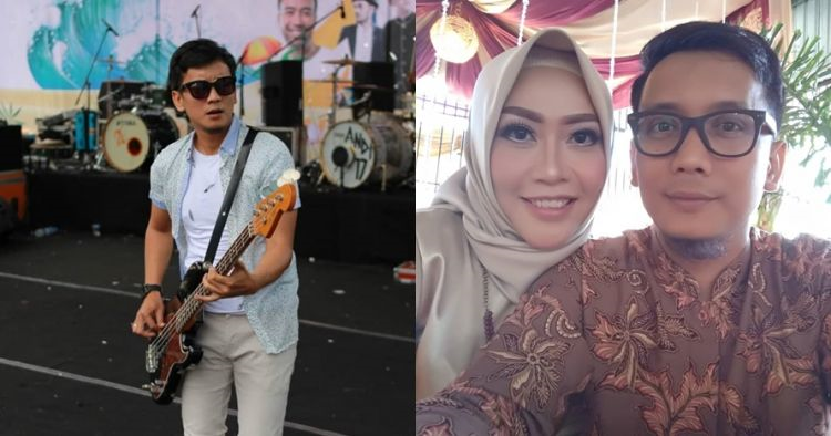 Mendiang Bani, pemain bass grup band Seventeen, dan istrinya Cindri Wahyuni.