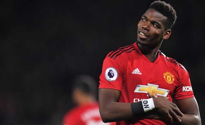 Gaya Paul Pogba  usai menjebol gawang Bournemouth. (Foto:SkySports)