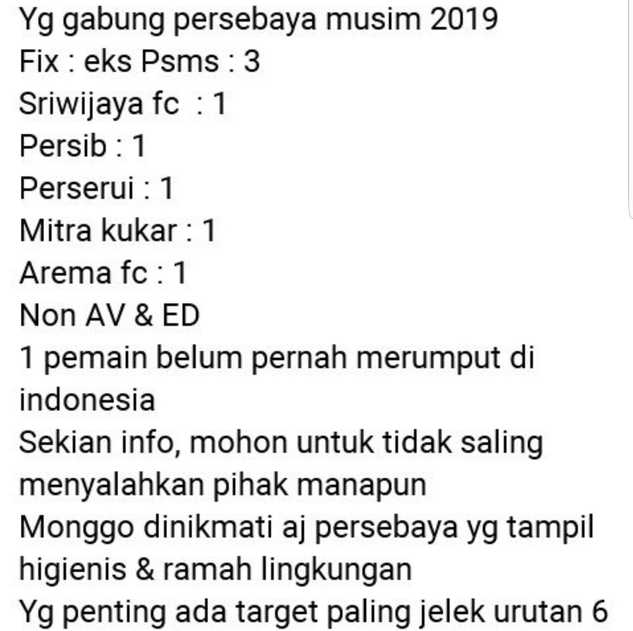 Foto dari grup suporter Persebaya.
