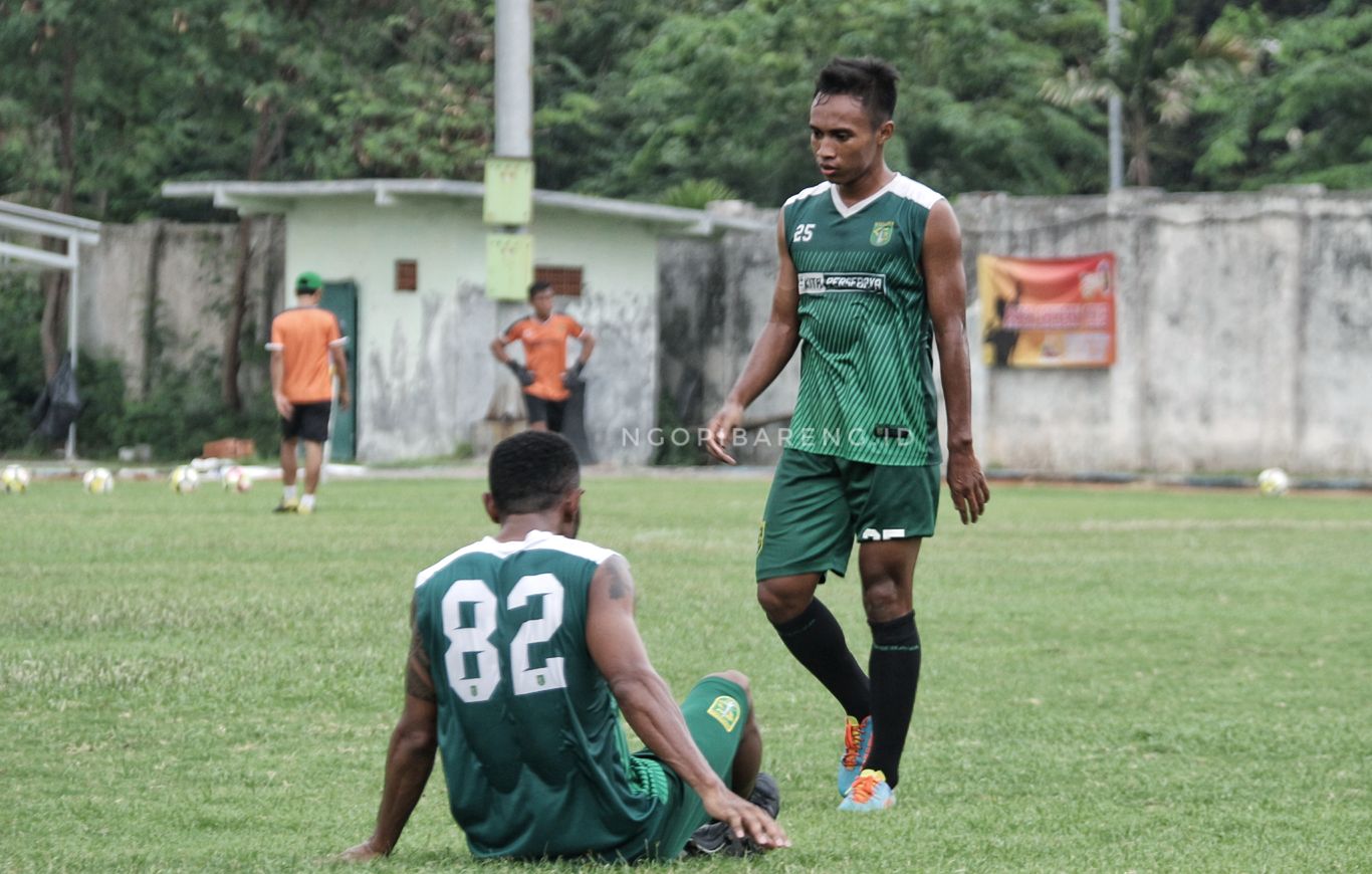 Pemain belakang Persebaya, M. Irvan. (foto: Haris/ngopibareng.id)