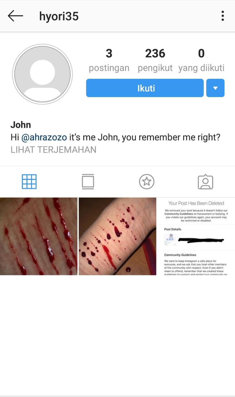 Akun Instagram @hyori35 diduga peneror Cho Ahra.