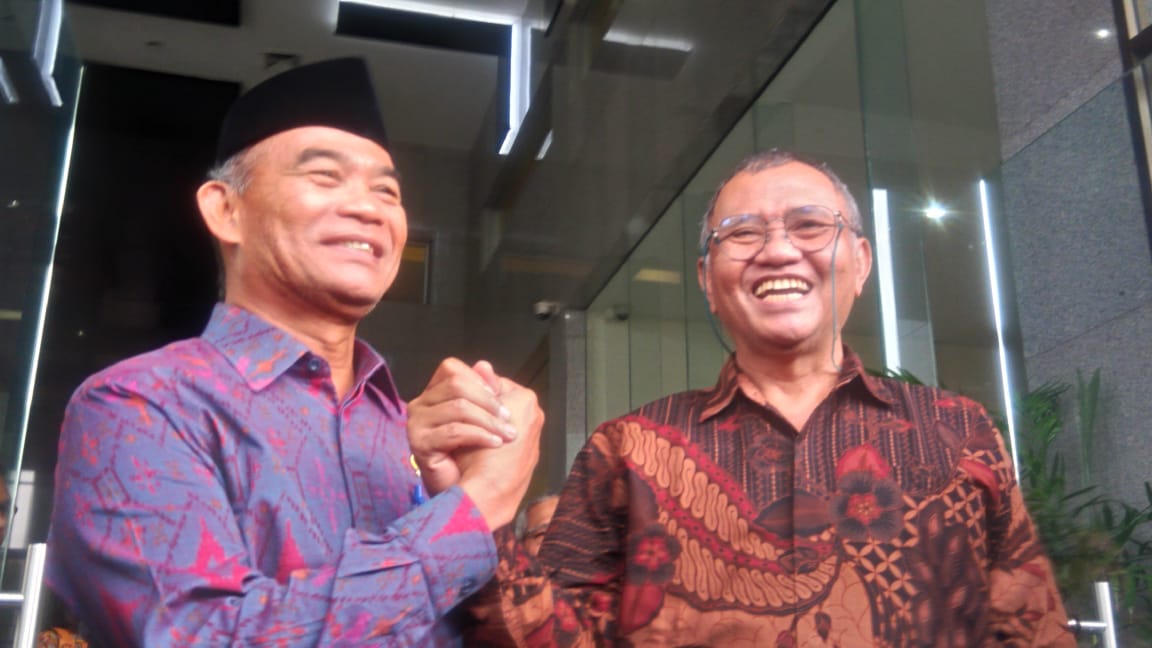 Mendikbud Muhadjir Effendy bersama Ketua KPK Agus Rahardjo, kompak mencegah kebocoran anggaran pendidikan. (Foto: Asmanu/ngopibareng.id)