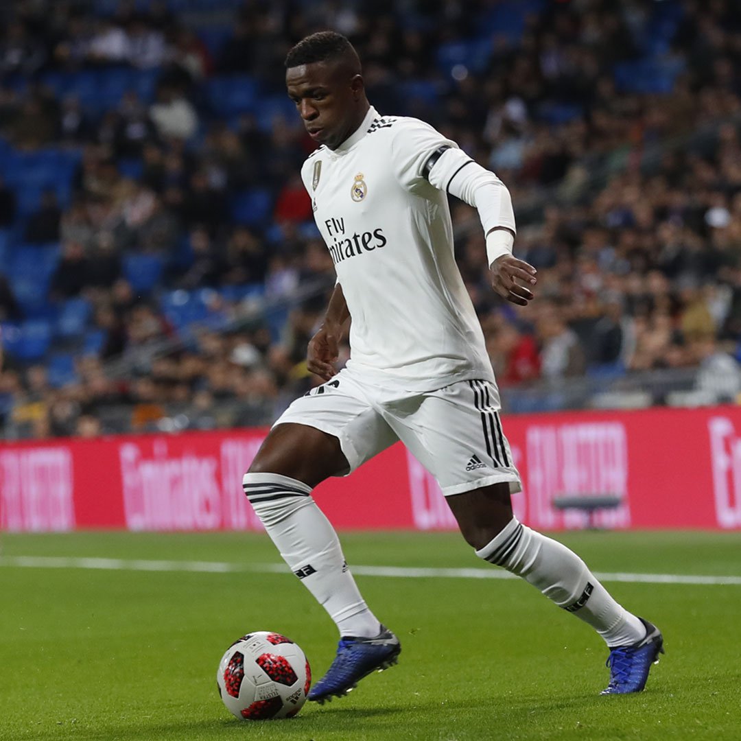 Penggemar Real Madrid kini bisa berharap pada raja barunya, Vinicius Junior. (Foto: Twitter/@realmadrid)